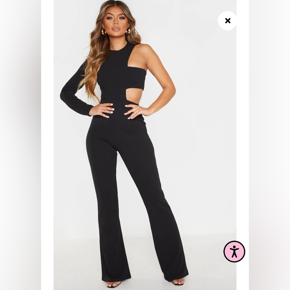 NWT one sleeve cut out jumpsuit